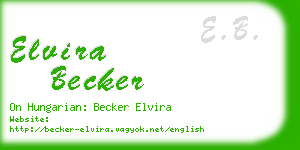 elvira becker business card